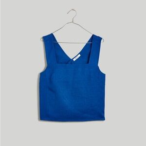 Madewell Linen Cross-Back Sleeveless Top